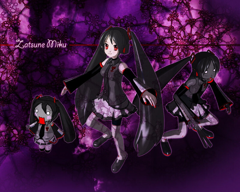 Three Anime Characters — Purple, Dramatic, Digital Art, Anime Character