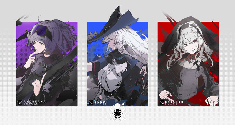 Three Anime Characters — Purple, Dramatic, Digital Art, Sniper