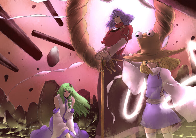 Three Anime Characters — Purple, Dramatic, Fantasy Creatures