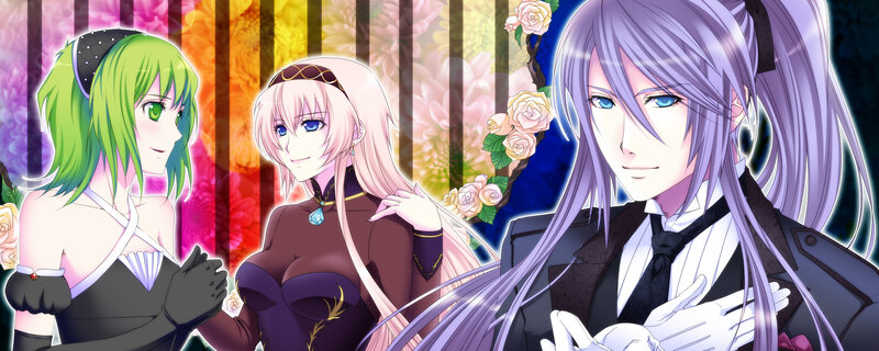 Three Anime Characters — Purple, Dramatic, Flowers