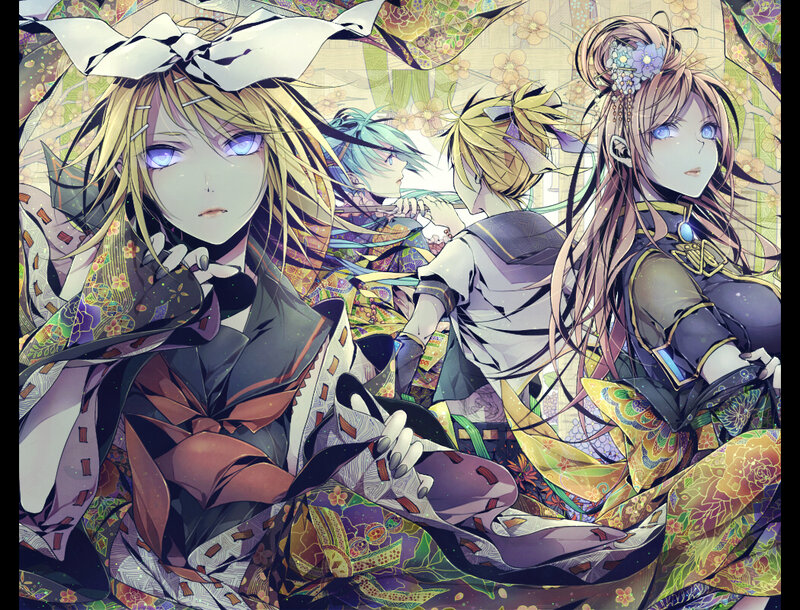 Three Anime Characters — Purple, Dramatic, Kimono
