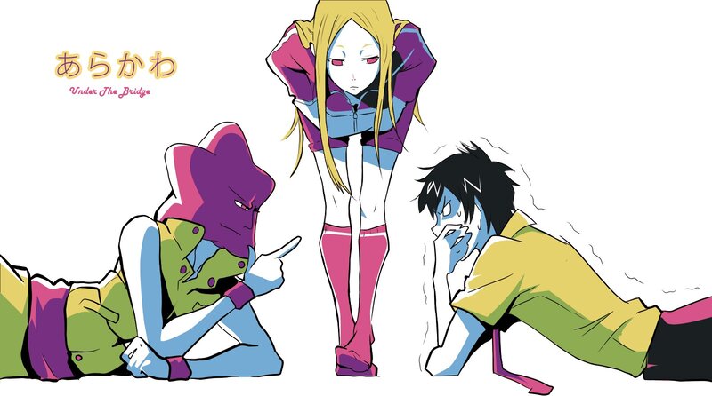 Three Anime Characters — Purple, Dramatic, Manga, Anime Characters, Text