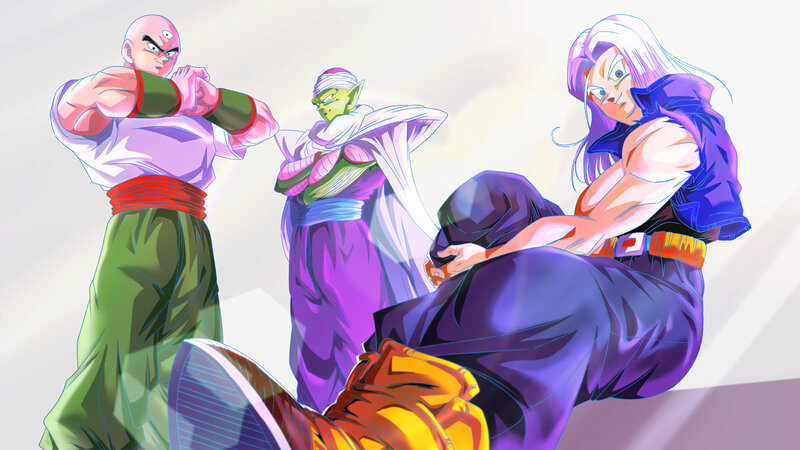 Three Anime Characters — Purple, Dramatic, Martial Arts