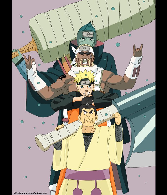 Three Anime Characters — Purple, Energetic, Manga Art