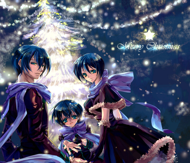 Three Anime Characters — Purple, Festive, Night