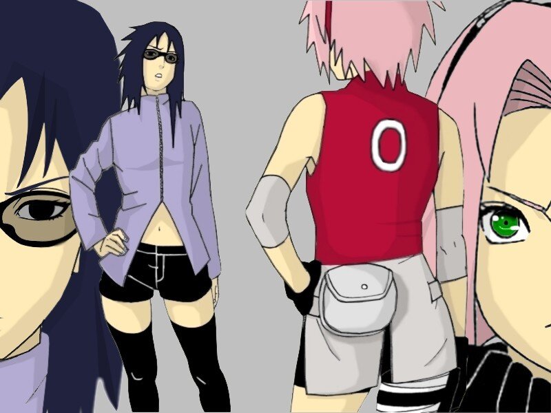 Three Anime Characters — Purple, Neutral