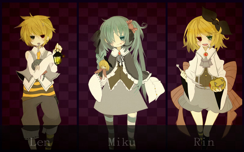 Three Anime Characters — Purple