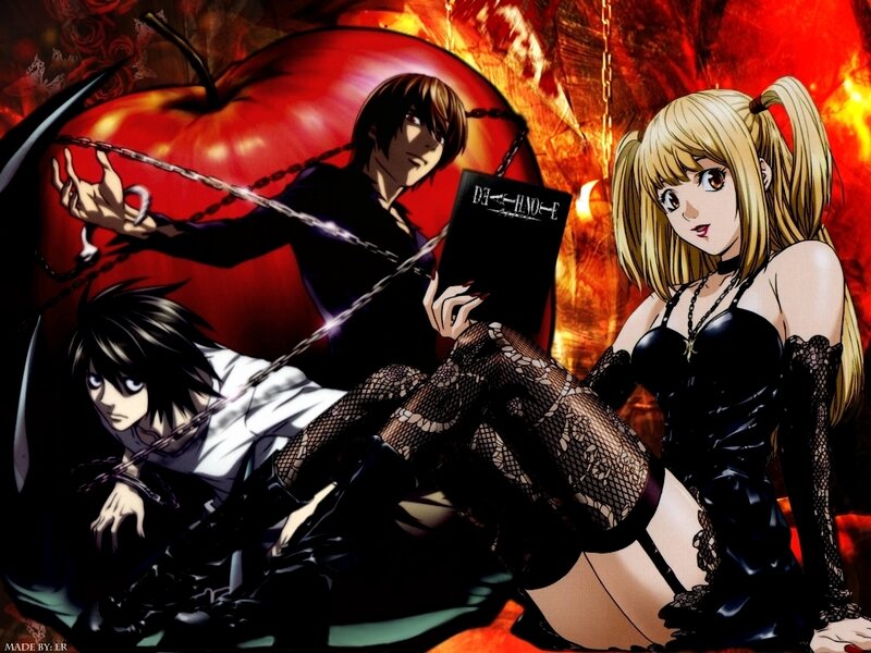Three Anime Characters — Red, Dramatic, Apple, Chains