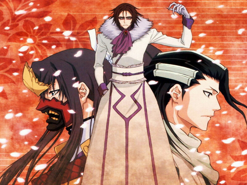 Three Anime Characters — Red, Dramatic, Autumn