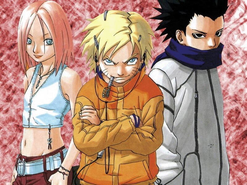 Three Anime Characters — Red, Dramatic, Girl