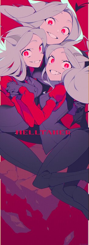 Three Anime Characters — Red, Dramatic, Red Eyes
