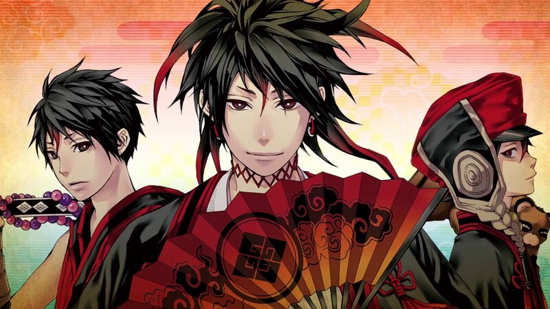 Three Anime Characters — Red, Dramatic, Sunset, Fan
