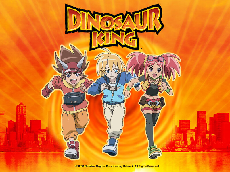 Three Anime Characters Running — Orange