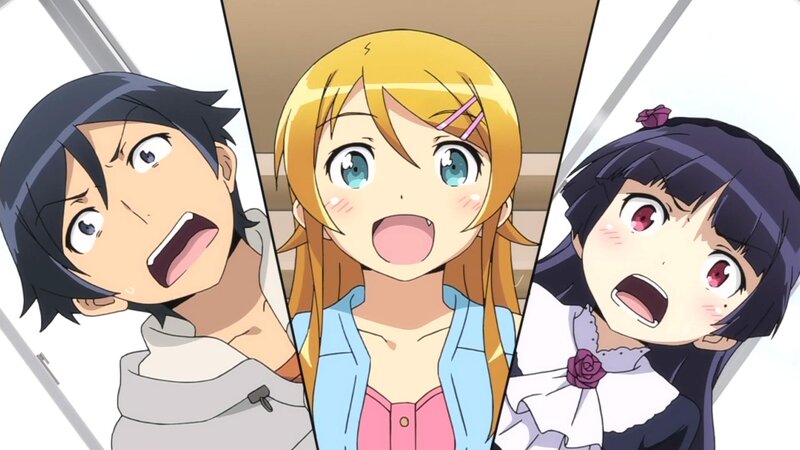 three anime characters shocked