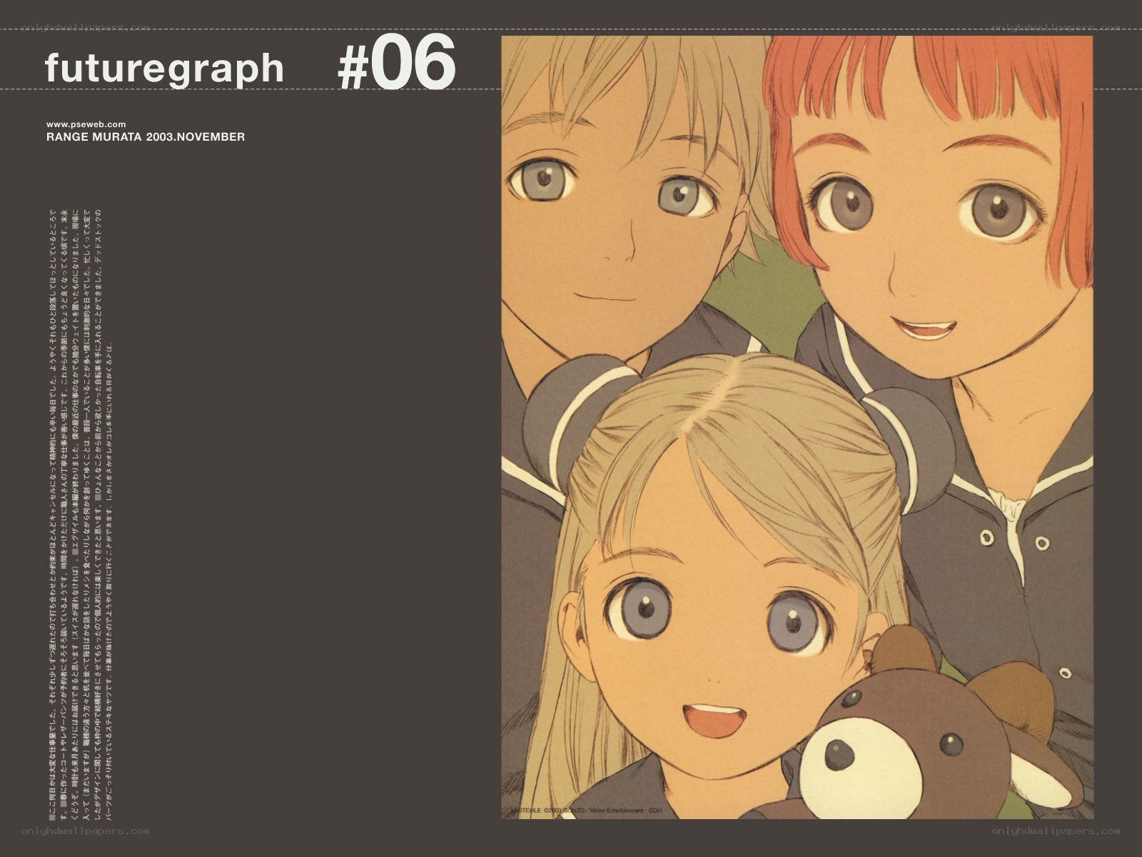 three anime characters together
