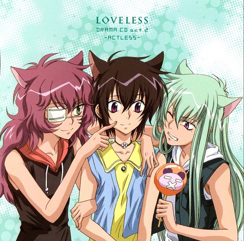 three anime characters together