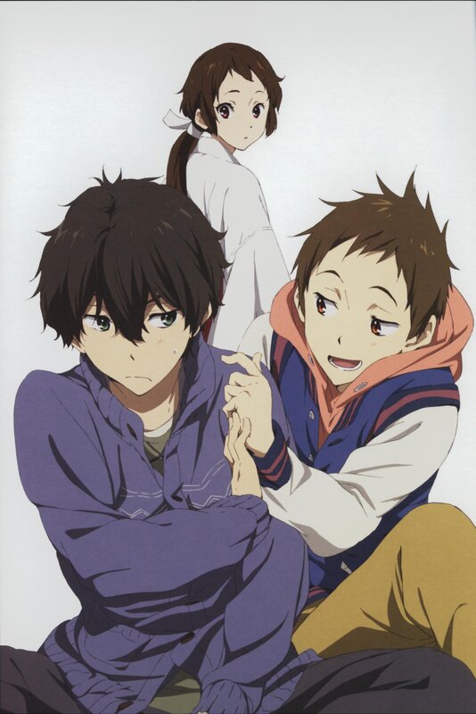 Three anime characters together