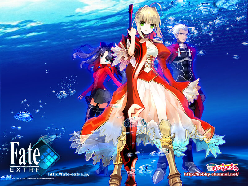 Three Anime Characters Underwater — Blue
