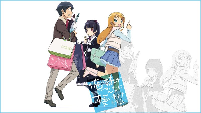 Three Anime Characters Walking — Blue