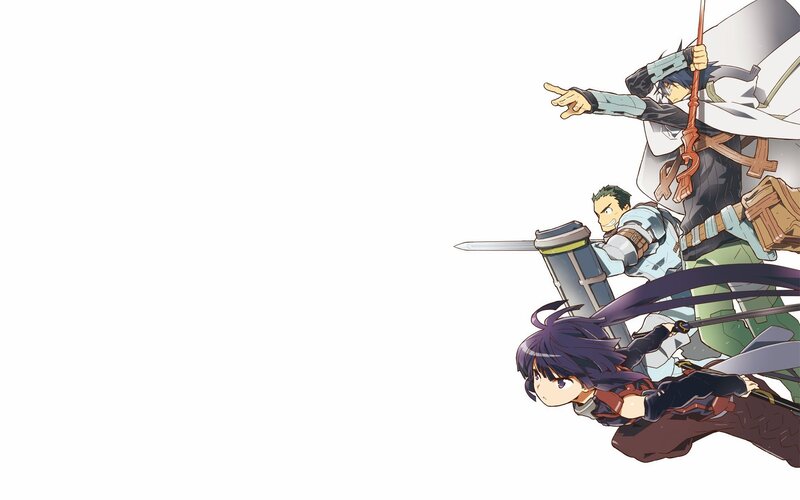 Three Anime Characters — White, Action