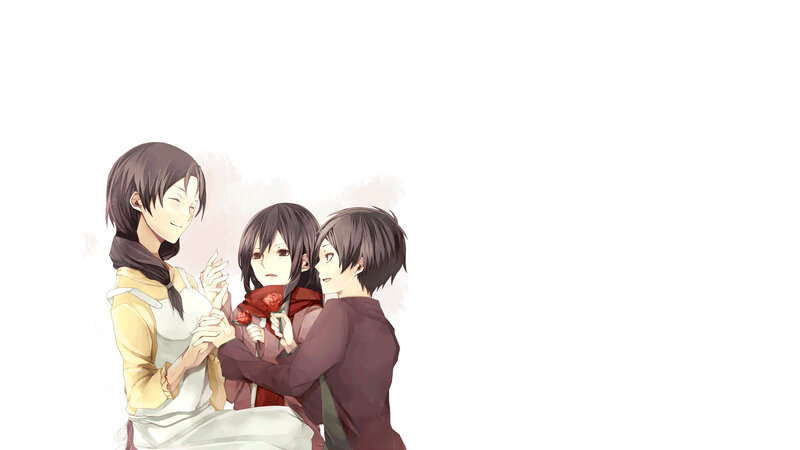 Three Anime Characters — White, Calm, Flowers