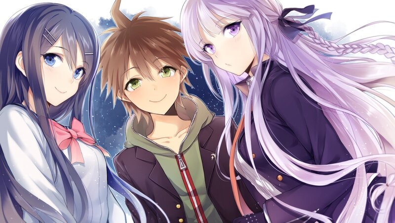 Three Anime Characters — White, Calm, Night