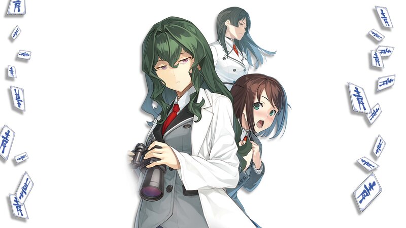 Three Anime Characters — White, Dramatic, Binoculars