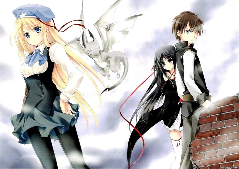 Three Anime Characters — White, Dramatic, Manga, Dragon