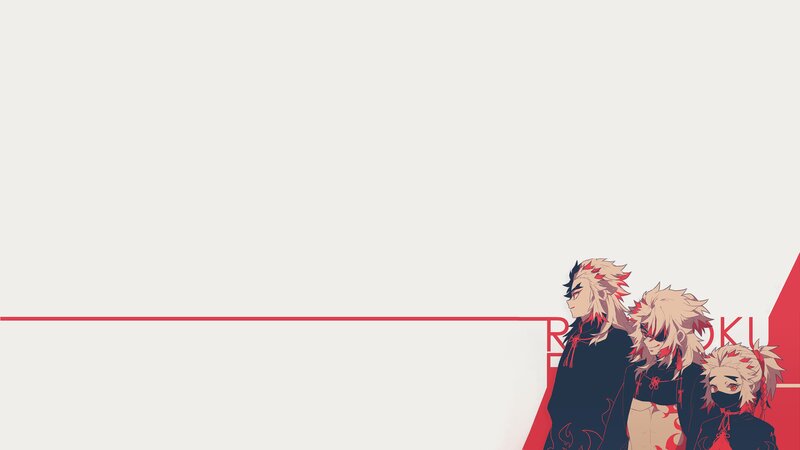 Three Anime Characters — White, Dramatic, Red Line