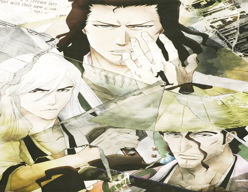 Three Anime Characters — White, Dramatic