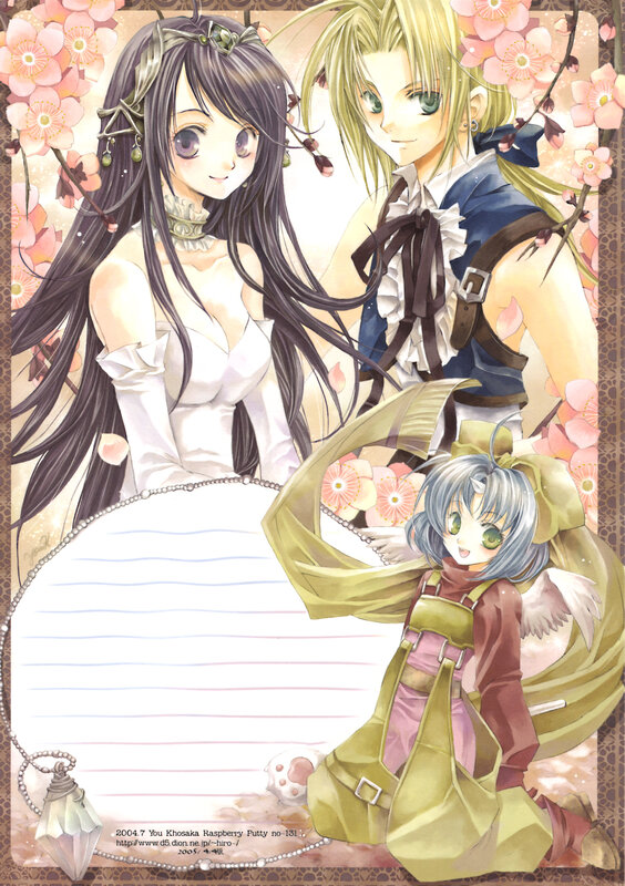 Three Anime Characters — White, Serene, Spring, Cherry Blossoms