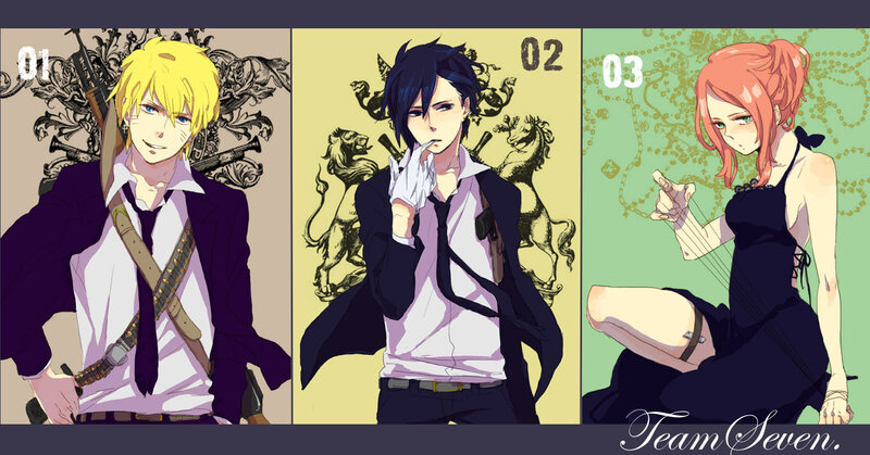 Three Anime Characters — Yellow, Dramatic, Guns