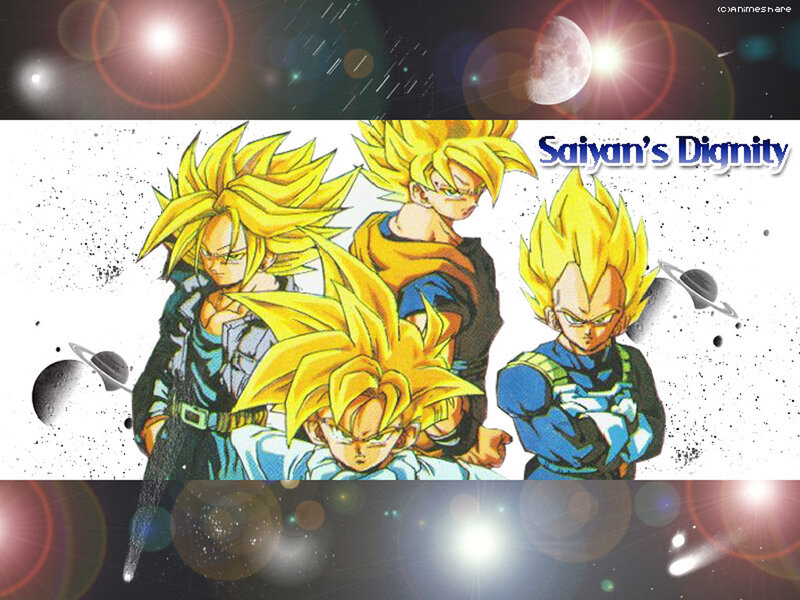 Three Anime Characters — Yellow, Dramatic, Space
