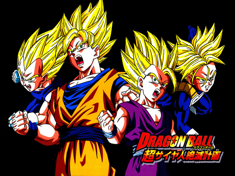 Three Anime Characters — Yellow, Dramatic, Spiky Hair