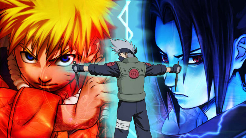 Three Anime Characters — Yellow, Dramatic, Swords