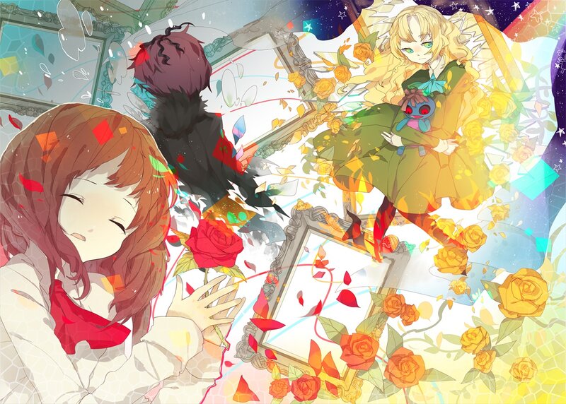 Three Anime Characters — Yellow, Dreamy