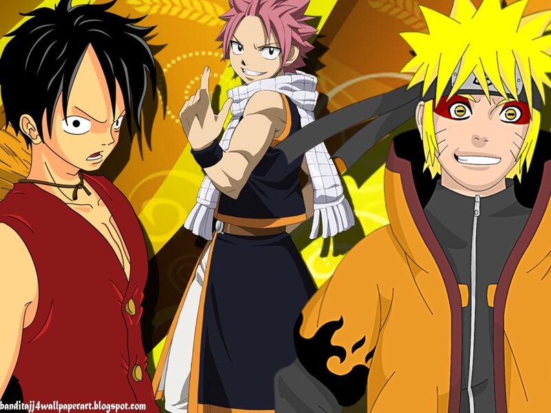 Three Anime Characters — Yellow, Energetic