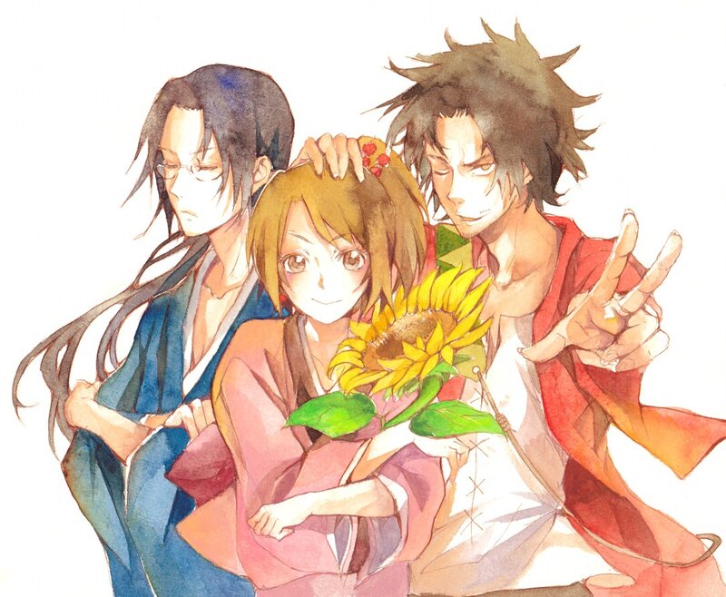 Three Anime Characters — Yellow, Friendly