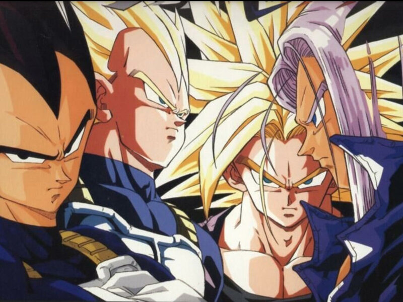 Three Anime Characters — Yellow, Intense