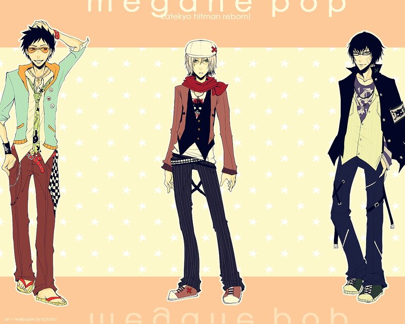 Three Anime Characters — Yellow, Neutral, Stars
