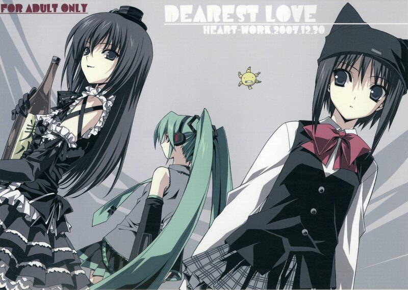 Three Anime Girls — Black, Dramatic, Anime Girl