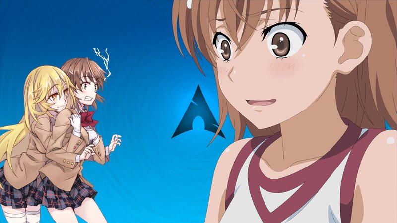 Three Anime Girls — Blue, Dramatic, School Uniforms