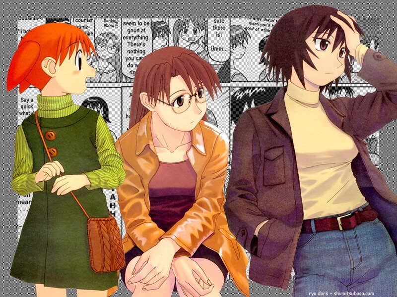 Three Anime Girls — Brown, Casual