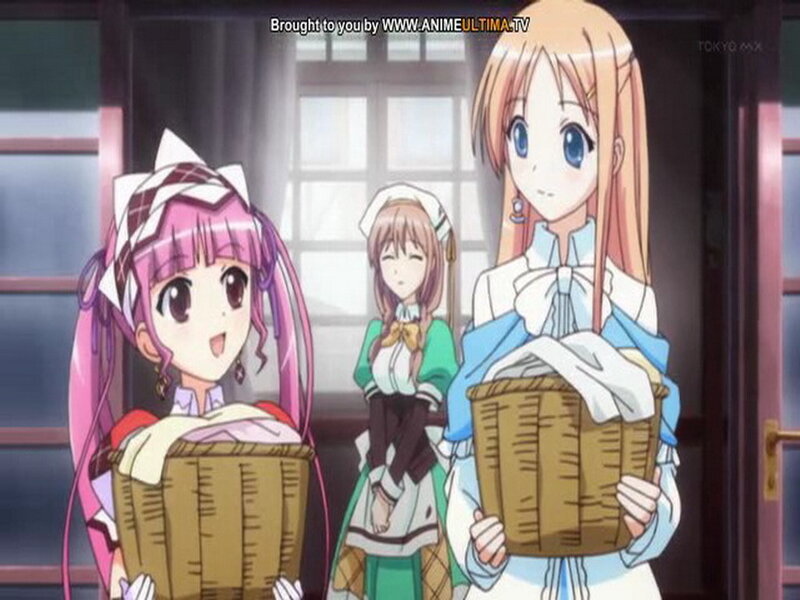 Three Anime Girls Holding Baskets
