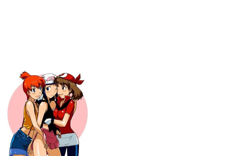 Three Anime Girls Hugging — Red, Friendly, Hug