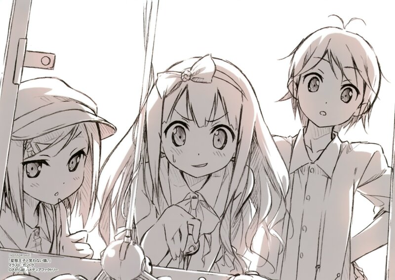 Three anime girls in a vehicle
