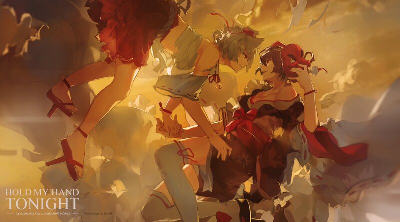 Three Anime Girls in Action — Yellow