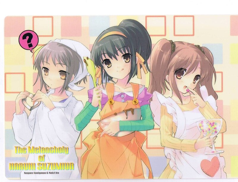 Three Anime Girls in Aprons
