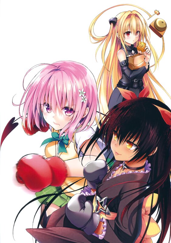 Three Anime Girls in Boxing Gloves