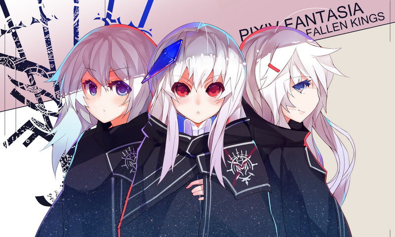Three Anime Girls in Cloaks